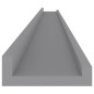 vidaXL Estantes de pared 4 unidades gris 115x9x3 cm vidaXL Estantes de pared 4 unidades gris 115x9x3 cm