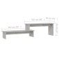 vidaXL Mueble para TV madera contrachapada gris hormigón 180x30x43 cm vidaXL Mueble para TV madera contrachapada gris hormigón 180x30x43 cm