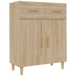 vidaXL Aparador de madera contrachapada roble Sonoma 69,5x34x89 cm