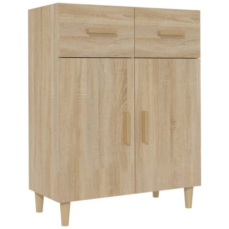 vidaXL Aparador de madera contrachapada roble Sonoma 69,5x34x89 cm