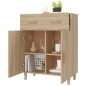 vidaXL Aparador de madera contrachapada roble Sonoma 69,5x34x89 cm vidaXL Aparador de madera contrachapada roble Sonoma 69,5x34x89 cm