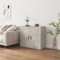 vidaXL Aparador de madera contrachapada gris hormigón 80x33x70 cm vidaXL Aparador de madera contrachapada gris hormigón 80x33x70 cm