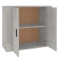 vidaXL Aparador de madera contrachapada gris hormigón 80x33x70 cm vidaXL Aparador de madera contrachapada gris hormigón 80x33x70 cm