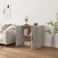 vidaXL Aparador de madera contrachapada gris hormigón 80x33x70 cm vidaXL Aparador de madera contrachapada gris hormigón 80x33x70 cm