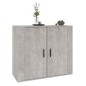 vidaXL Aparador de madera contrachapada gris hormigón 80x33x70 cm vidaXL Aparador de madera contrachapada gris hormigón 80x33x70 cm