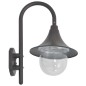 vidaXL Lámpara de pared de jardín aluminio color bronce E27 42 cm