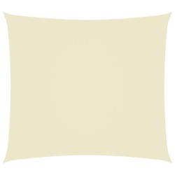 vidaXL Toldo de vela rectangular tela Oxford color crema 4x5 m