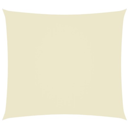 vidaXL Toldo de vela rectangular tela Oxford color crema 4x5 m