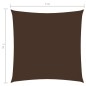 vidaXL Toldo de vela cuadrado tela Oxford marrón 7x7 m vidaXL Toldo de vela cuadrado tela Oxford marrón 7x7 m