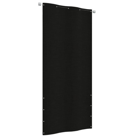 vidaXL Toldo pantalla para balcón de tela oxford negro 100x240 cm