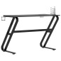 vidaXL Escritorio gaming con patas forma ZZ negro 110x60x75cm vidaXL Escritorio gaming con patas forma ZZ negro 110x60x75cm
