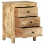 vidaXL Mesita de noche de madera maciza de mango 45x35x60 cm 