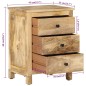 vidaXL Mesita de noche de madera maciza de mango 45x35x60 cm 