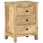 vidaXL Mesita de noche de madera maciza de mango 45x35x60 cm 