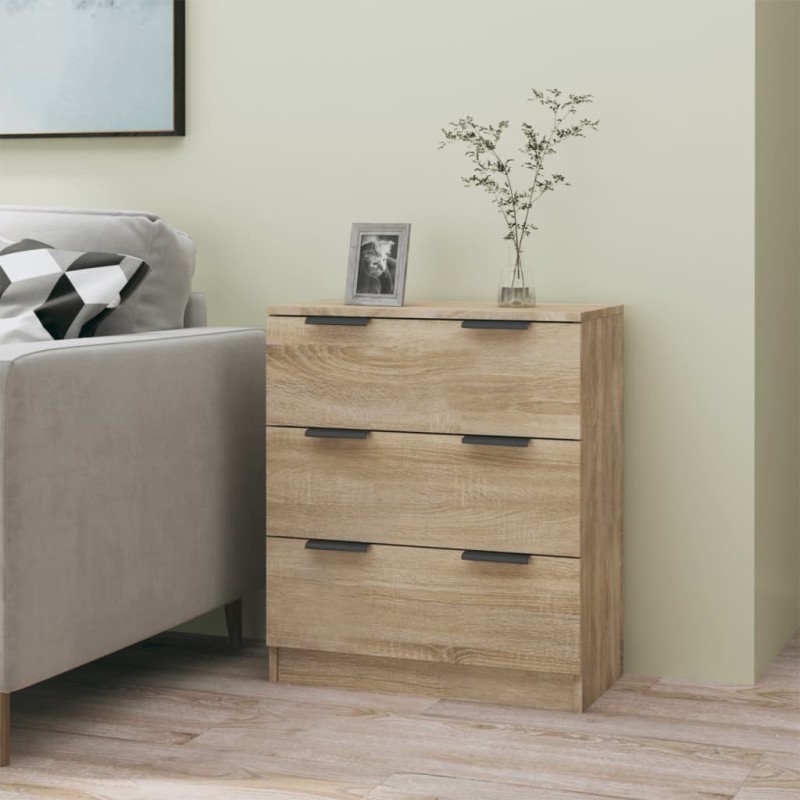 vidaXL Aparador de madera contrachapada color roble Sonoma 60x30x70 cm vidaXL Aparador de madera contrachapada color roble Sonoma 60x30x70 cm