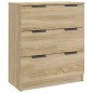 vidaXL Aparador de madera contrachapada color roble Sonoma 60x30x70 cm vidaXL Aparador de madera contrachapada color roble Sonoma 60x30x70 cm