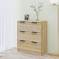 vidaXL Aparador de madera contrachapada color roble Sonoma 60x30x70 cm vidaXL Aparador de madera contrachapada color roble Sonoma 60x30x70 cm