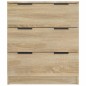 vidaXL Aparador de madera contrachapada color roble Sonoma 60x30x70 cm vidaXL Aparador de madera contrachapada color roble Sonoma 60x30x70 cm