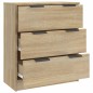 vidaXL Aparador de madera contrachapada color roble Sonoma 60x30x70 cm vidaXL Aparador de madera contrachapada color roble Sonoma 60x30x70 cm