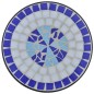 vidaXL Mesa auxiliar para plantas mosaico azul y blanco vidaXL Mesa auxiliar para plantas mosaico azul y blanco