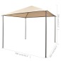 vidaXL Cenador carpa 3x3 m de acero beige