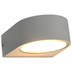 vidaXL Lámparas de pared para jardín 2 uds. redonda blanca 11 W