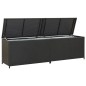 vidaXL Caja de almacenaje de jardín ratán sintético negro 200x50x60 cm vidaXL Caja de almacenaje de jardín ratán sintético negro 200x50x60 cm