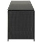 vidaXL Caja de almacenaje de jardín ratán sintético negro 200x50x60 cm vidaXL Caja de almacenaje de jardín ratán sintético negro 200x50x60 cm
