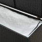 vidaXL Caja de almacenaje de jardín ratán sintético negro 200x50x60 cm vidaXL Caja de almacenaje de jardín ratán sintético negro 200x50x60 cm