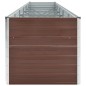 vidaXL Arriate de jardín de acero galvanizado marrón 480x80x77 cm vidaXL Arriate de jardín de acero galvanizado marrón 480x80x77 cm