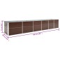 vidaXL Arriate de jardín de acero galvanizado marrón 480x80x77 cm vidaXL Arriate de jardín de acero galvanizado marrón 480x80x77 cm