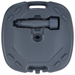 vidaXL Base de sombrilla portátil rellenable con arena/agua gris