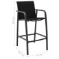 vidaXL Sillas altas de jardín 4 unidades textilene negro vidaXL Sillas altas de jardín 4 unidades textilene negro