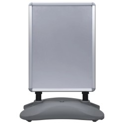 vidaXL Soporte para carteles A1 base de agua aleación de aluminio gris