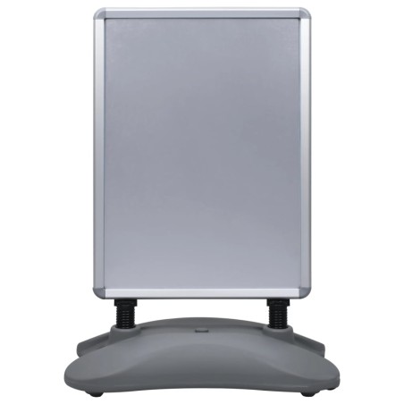 vidaXL Soporte para carteles A1 base de agua aleación de aluminio gris
