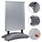 vidaXL Soporte para carteles A1 base de agua aleación de aluminio gris