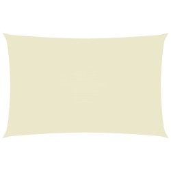 vidaXL Toldo de vela rectangular tela Oxford color crema 5x8 m