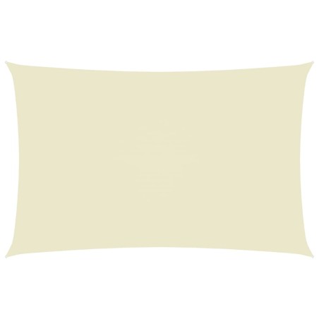 vidaXL Toldo de vela rectangular tela Oxford color crema 5x8 m