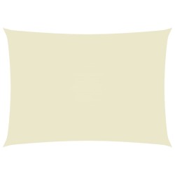 vidaXL Toldo de vela rectangular tela Oxford color crema 6x8 m