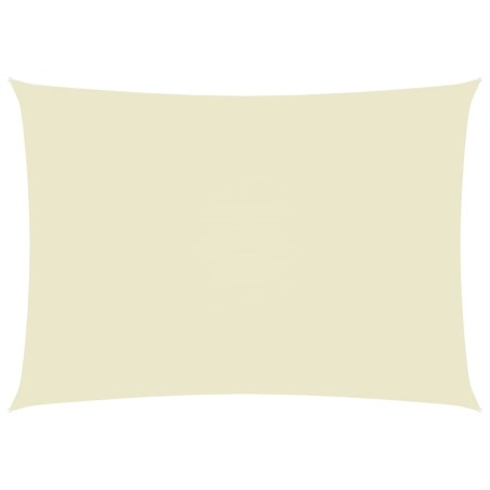 vidaXL Toldo de vela rectangular tela Oxford color crema 6x8 m