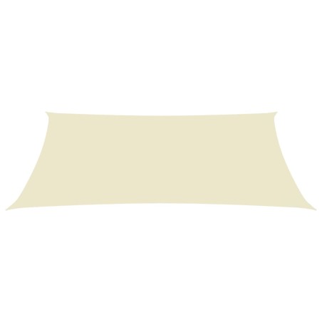 vidaXL Toldo de vela rectangular tela Oxford color crema 6x8 m