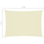 vidaXL Toldo de vela rectangular tela Oxford color crema 6x8 m vidaXL Toldo de vela rectangular tela Oxford color crema 6x8 m