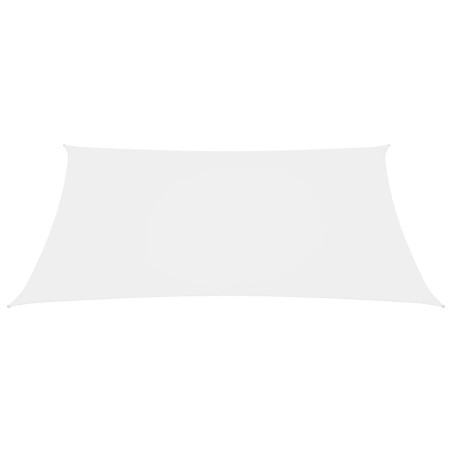 vidaXL Toldo de vela rectangular tela Oxford blanco 2,5x4,5 m