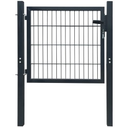 vidaXL Cancela de valla 2D individual gris antracita 106x130 cm