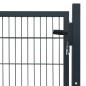 vidaXL Cancela de valla 2D individual gris antracita 106x130 cm vidaXL Cancela de valla 2D individual gris antracita 106x130 cm