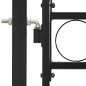 vidaXL Cancela de valla doble puerta con arco 400x175 cm acero negro vidaXL Cancela de valla doble puerta con arco 400x175 cm acero negro