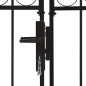 vidaXL Cancela de valla doble puerta con arco 400x175 cm acero negro vidaXL Cancela de valla doble puerta con arco 400x175 cm acero negro