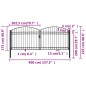 vidaXL Cancela de valla doble puerta con arco 400x175 cm acero negro vidaXL Cancela de valla doble puerta con arco 400x175 cm acero negro