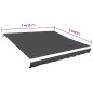 vidaXL Toldo de lona blanco gris antracita 600x300 cm vidaXL Toldo de lona blanco gris antracita 600x300 cm