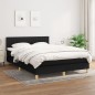 vidaXL Cama box spring con colchón tela negro 140x190 cm vidaXL Cama box spring con colchón tela negro 140x190 cm